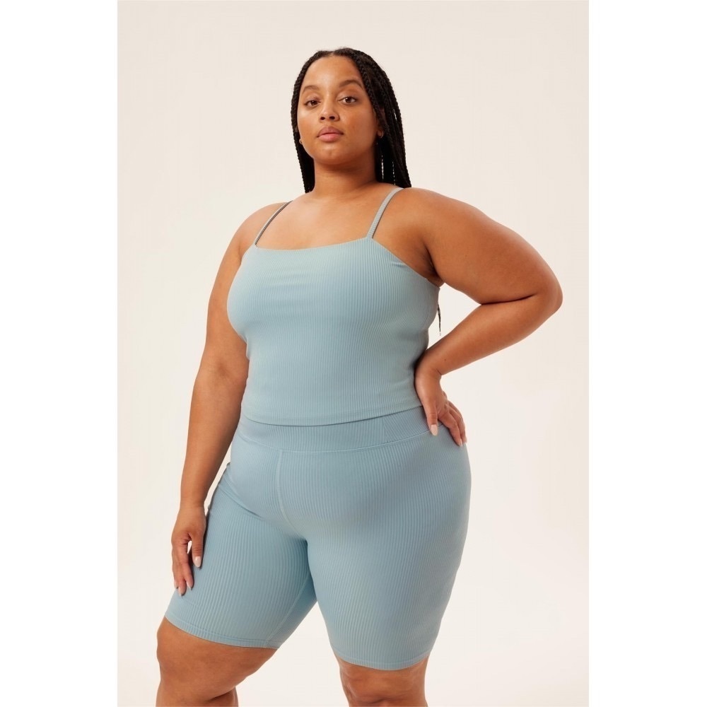 Girlfriend Collective Mist Rib Devon Compressive … - image 3